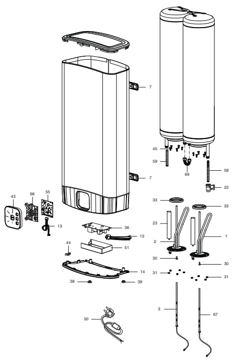 Запчасти для Ariston ABS VLS EVO INOX PW 100 D: схема Запчасти Ariston ABS VLS EVO INOX PW 100 D купить в Иваново