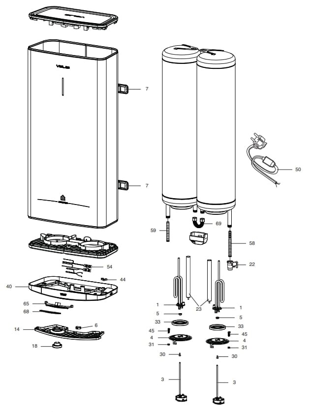 Запчасти Ariston VELIS TECH R ABS 80 купить в Иваново