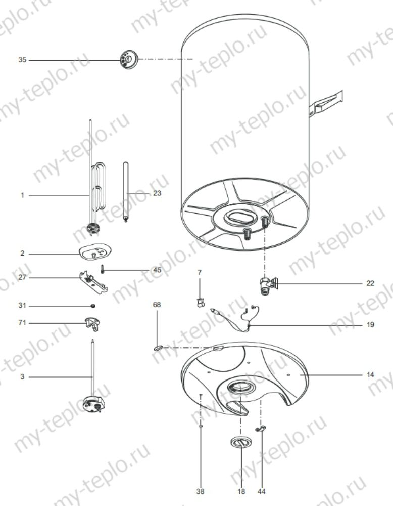 Запчасти Ariston SGHP 120 V купить в Иваново