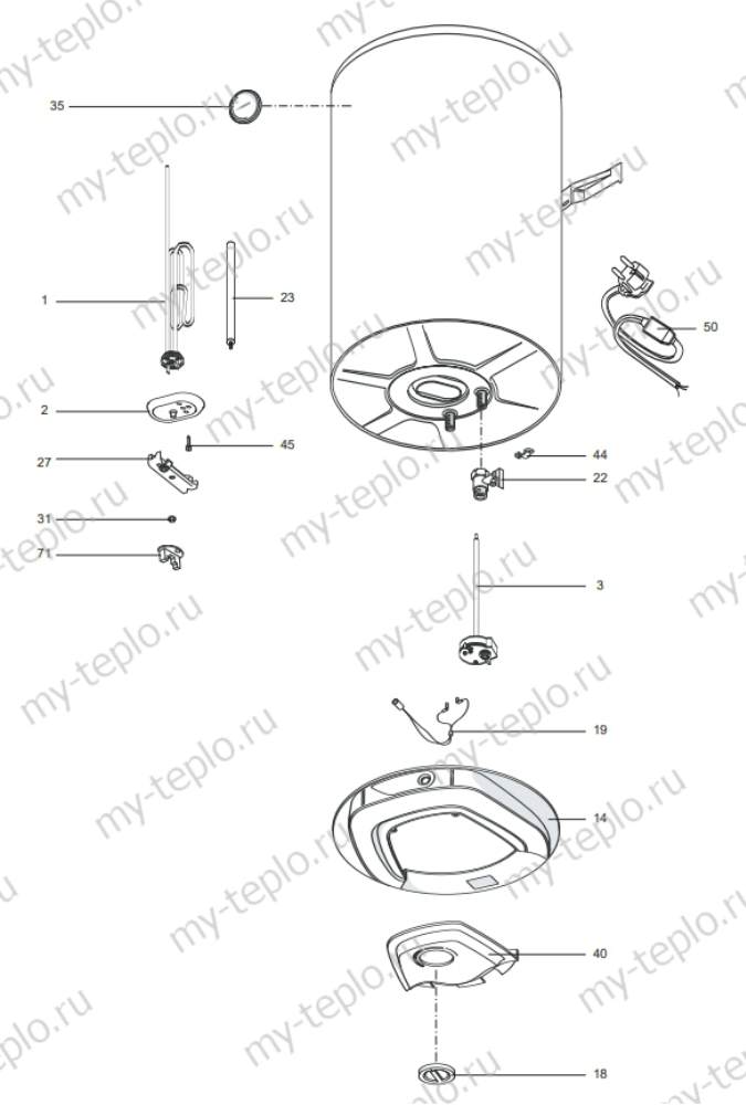 Запчасти Ariston ABS SLV 50 V SLIM купить в Иваново