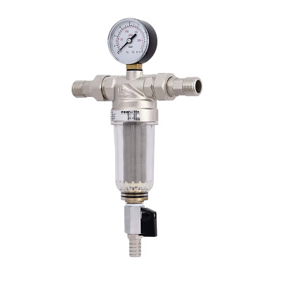 Фильтр промывной с манометром для холодной воды 1/2" PROFactor (PF FS 238G)